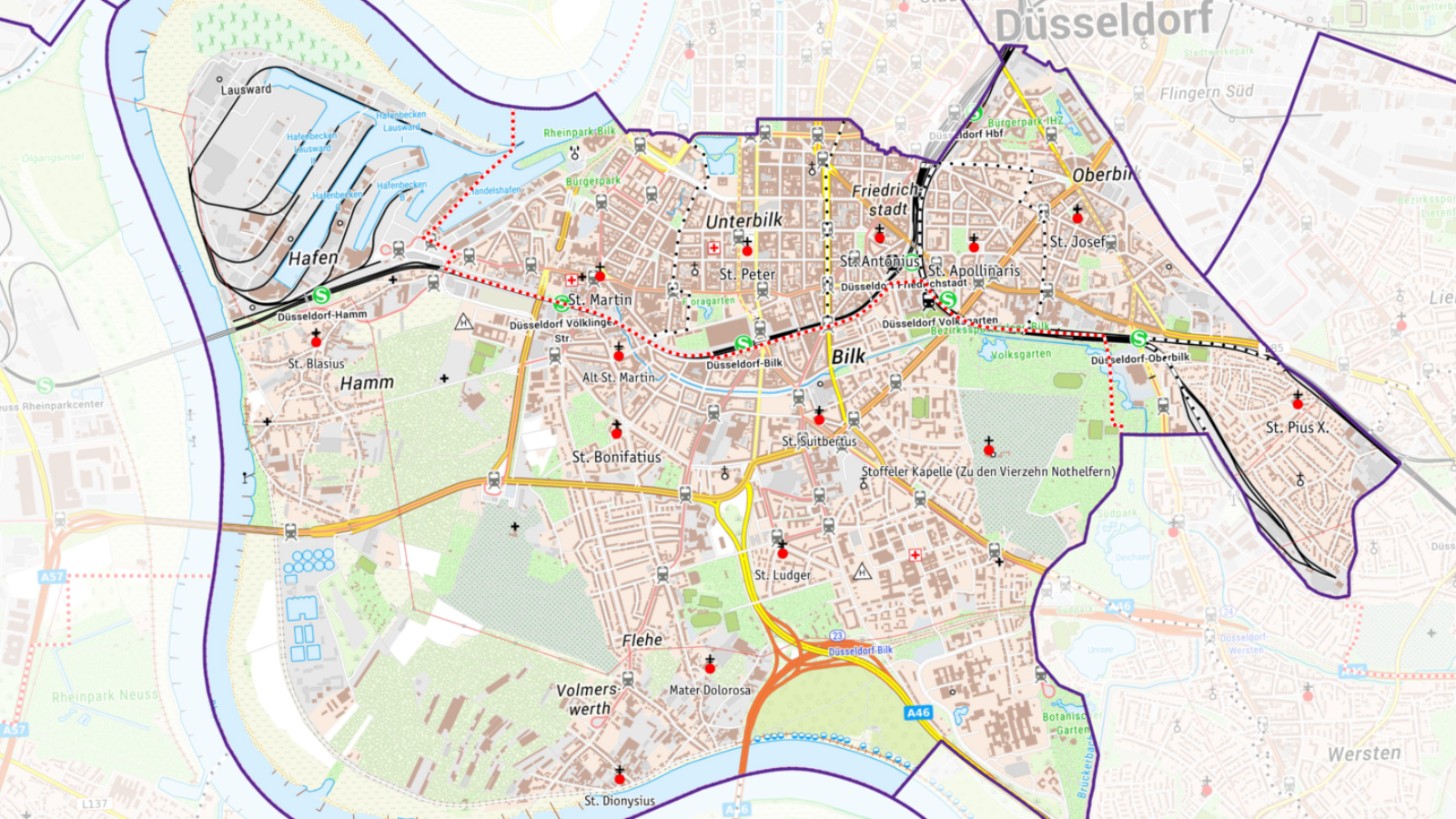 Pastorale Einheit: Unter- und Oberbilk, Friedrichstadt und Eller-West+ St. Bonifatius