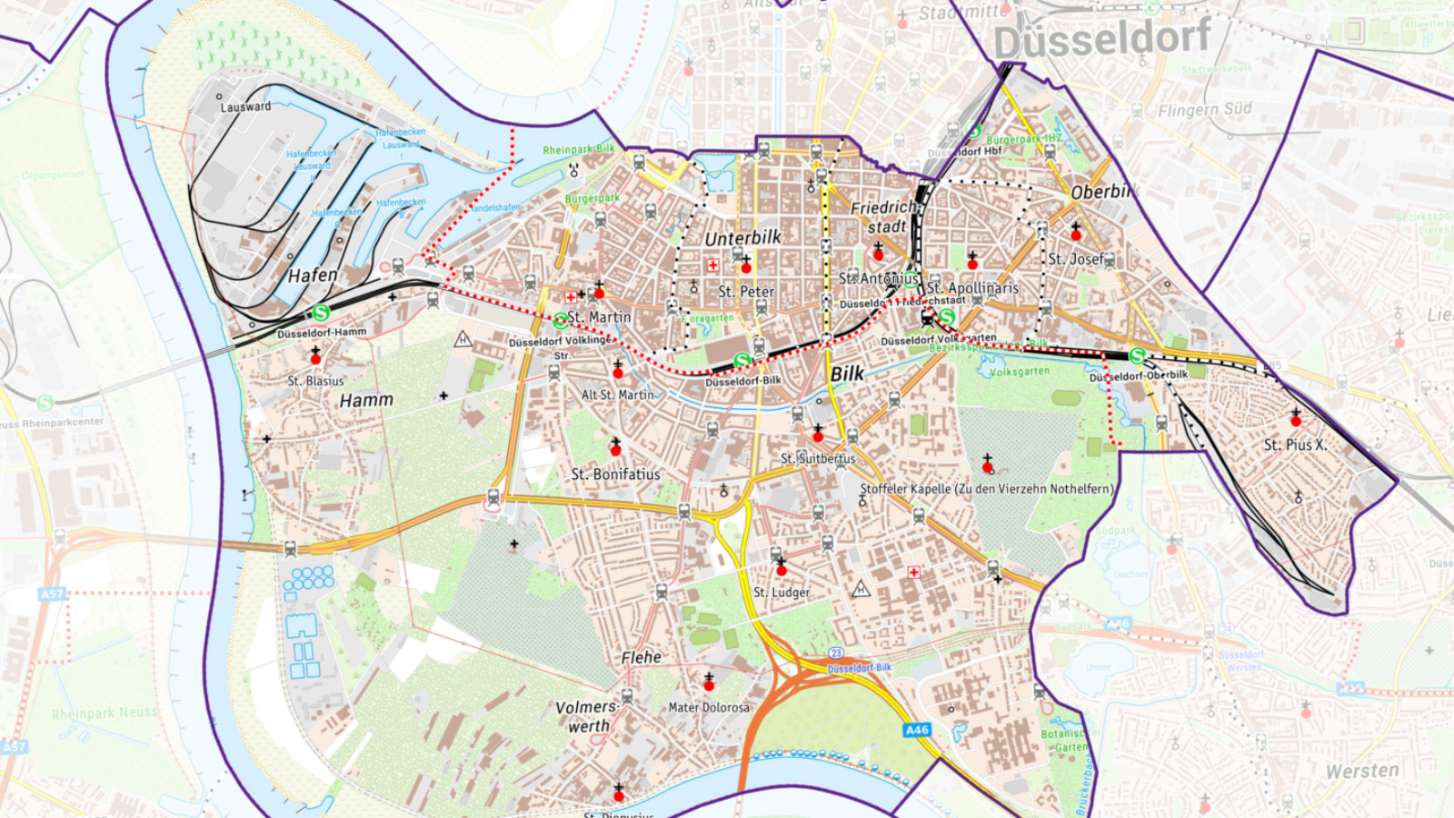 Pastorale Einheit: Unter- und Oberbilk, Friedrichstadt und Eller-West+ St. Bonifatius