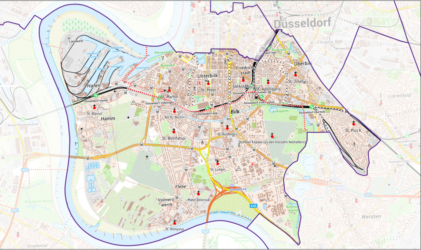 Pastorale Einheit: Unter- und Oberbilk, Friedrichstadt und Eller-West+ St. Bonifatius