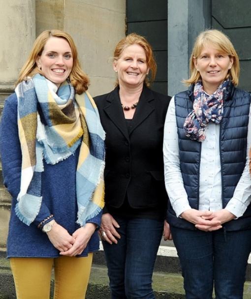 Pfarramtssekretärinnen (v.l.n.r.): Rebecca Ecken, Petra Klischan, Christiane Kelterbaum, Renate Seidenberg