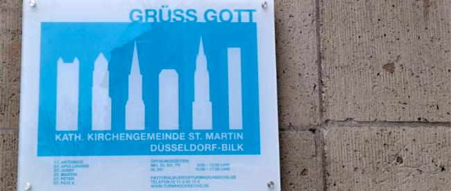 Türschild Pastoralbüro