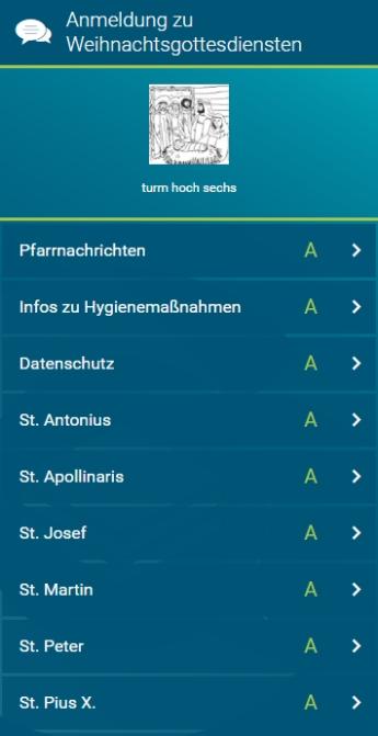 Anmeldung Weihnachten